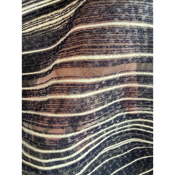 NWT A/X Armani Exchange 14 XL Mini Skirt Navy Blue Sheer Overlay Striped Short - Picture 6 of 7